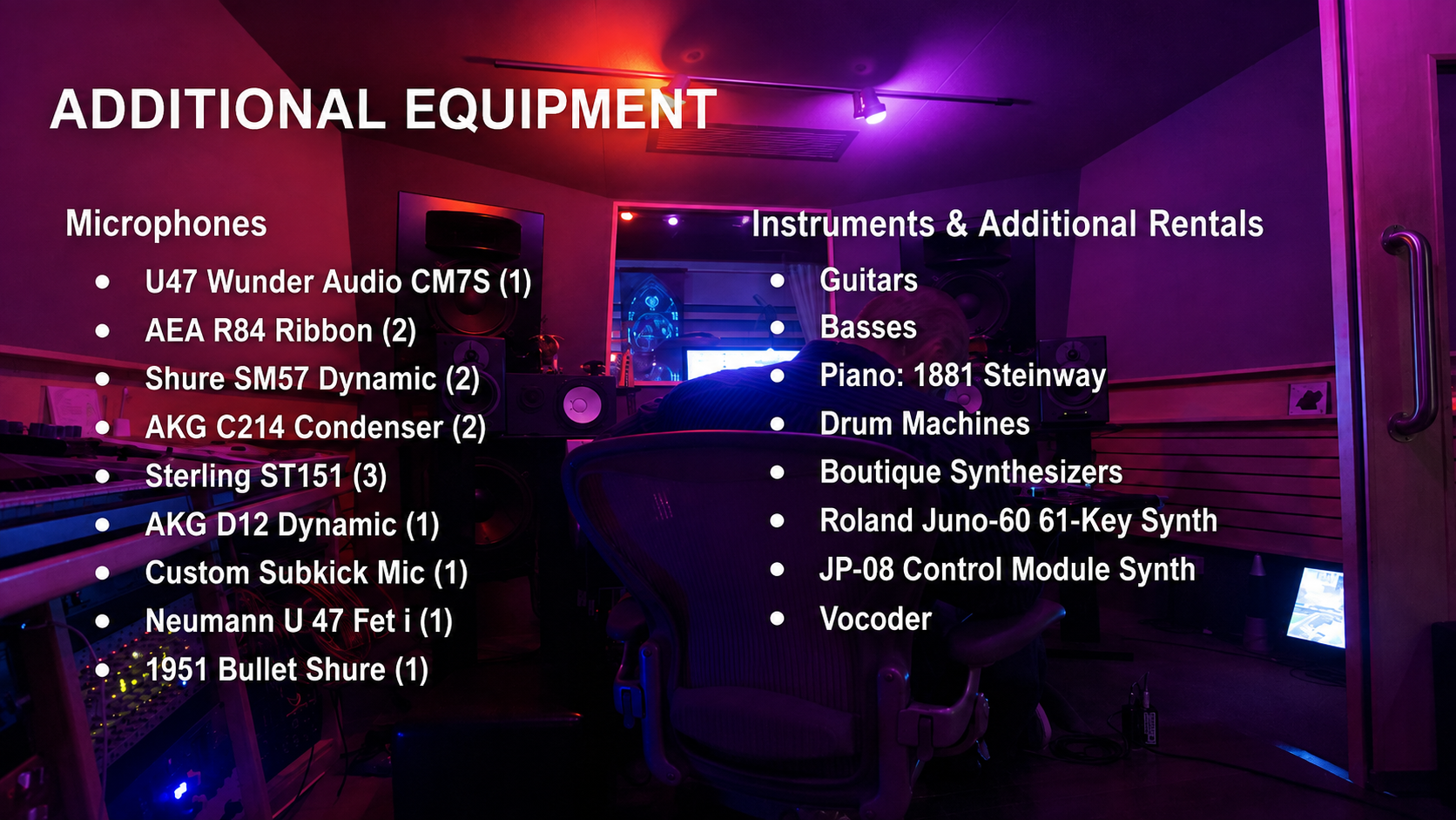 Mood Recording mixing and mastering studio in Nyack, New York